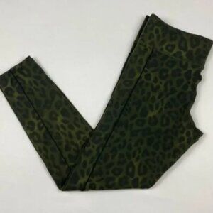 PINK Victoria's Secret Ultimate Green Leopard Leggings